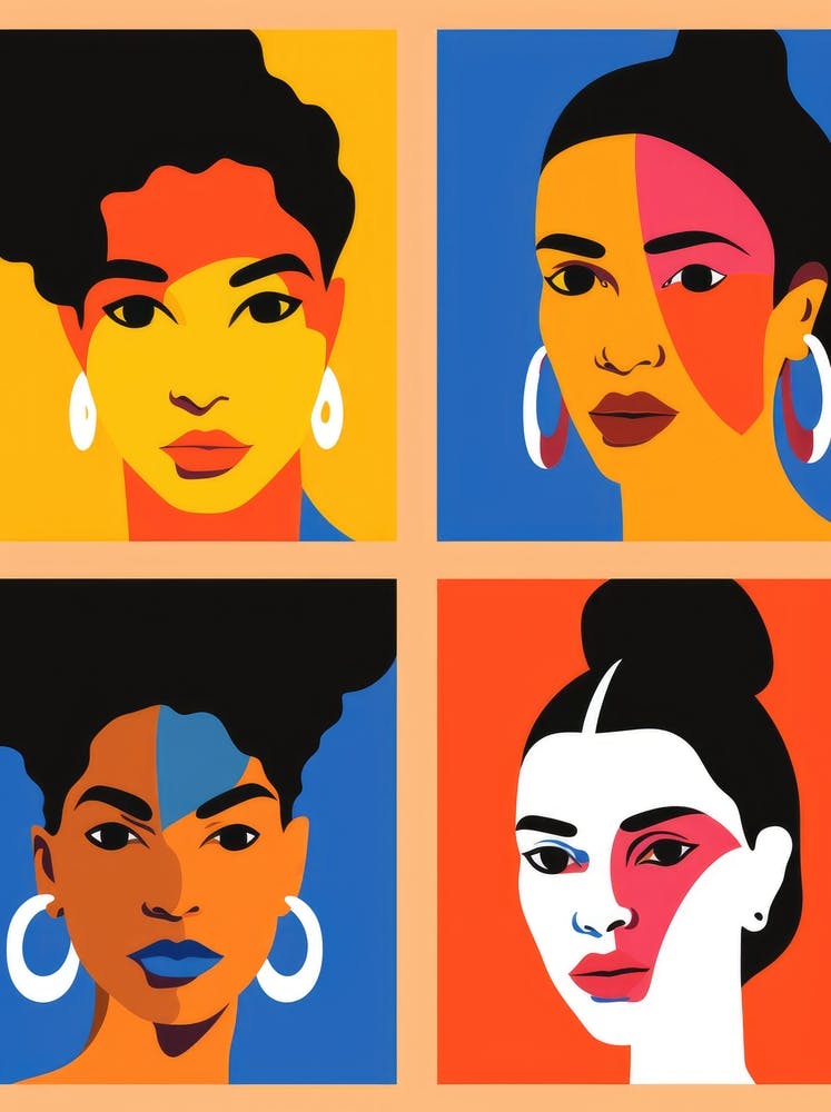 Four Women'S Faces