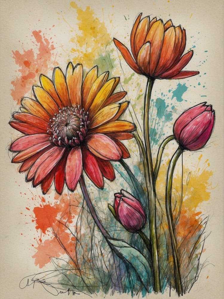 Marguerites Gerbera