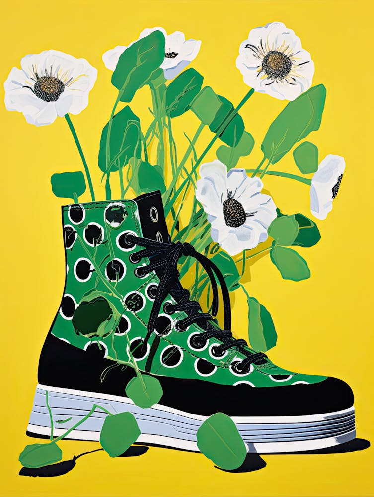 Blossom on the Move: Sneakers Adorned with Flowers