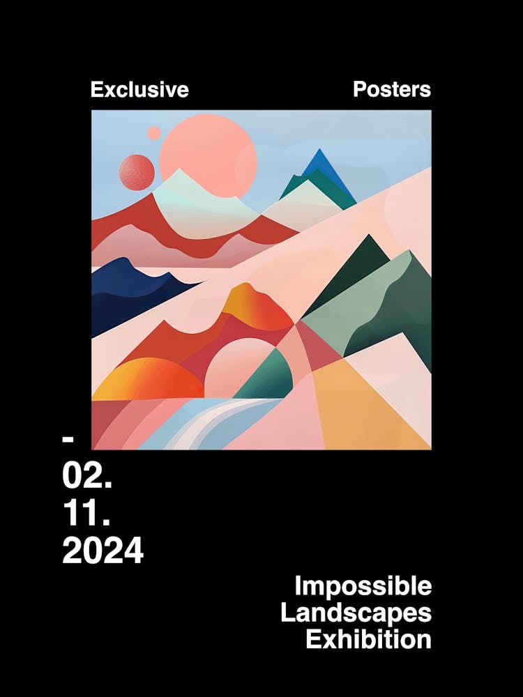 Impossible Landscapes Affiche d'Archive d'Exposition 22