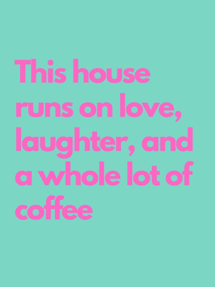 Laughter Kitchen Typography Teal