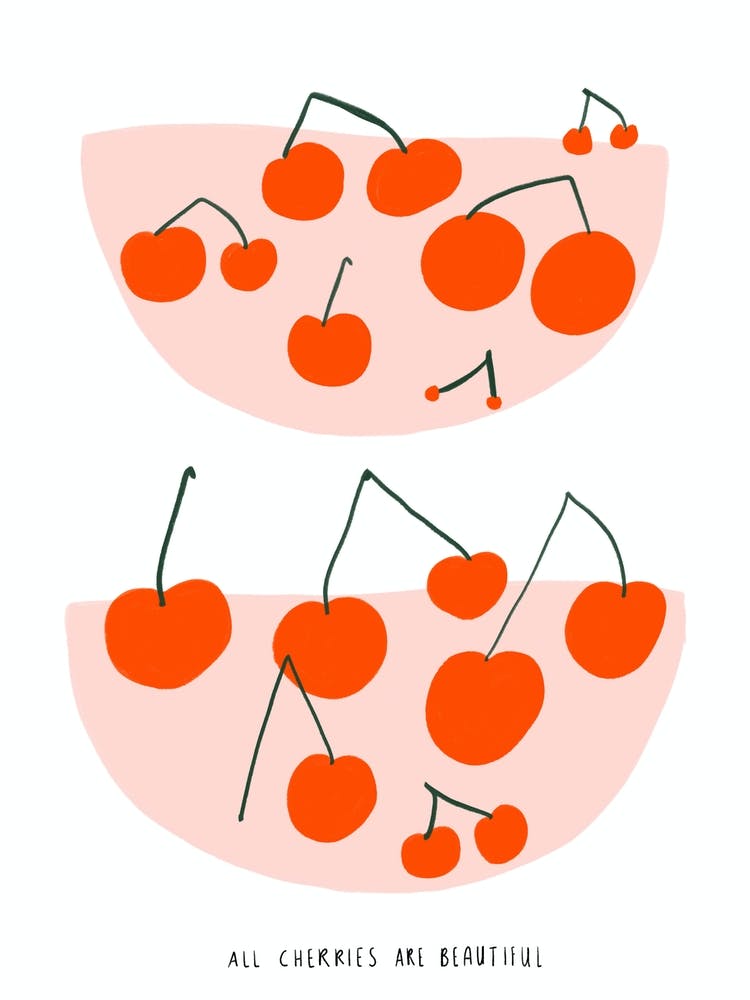 Feminist »All Cherries Are Beautiful« Illustration