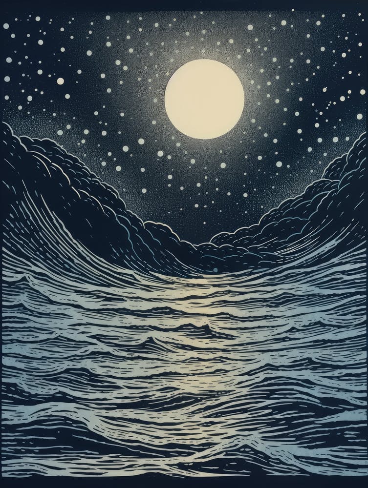Moonlight Over The Ocean 7