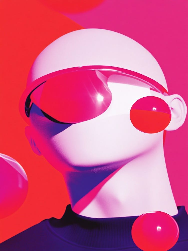 Mann Mit Einer Rosa Maske