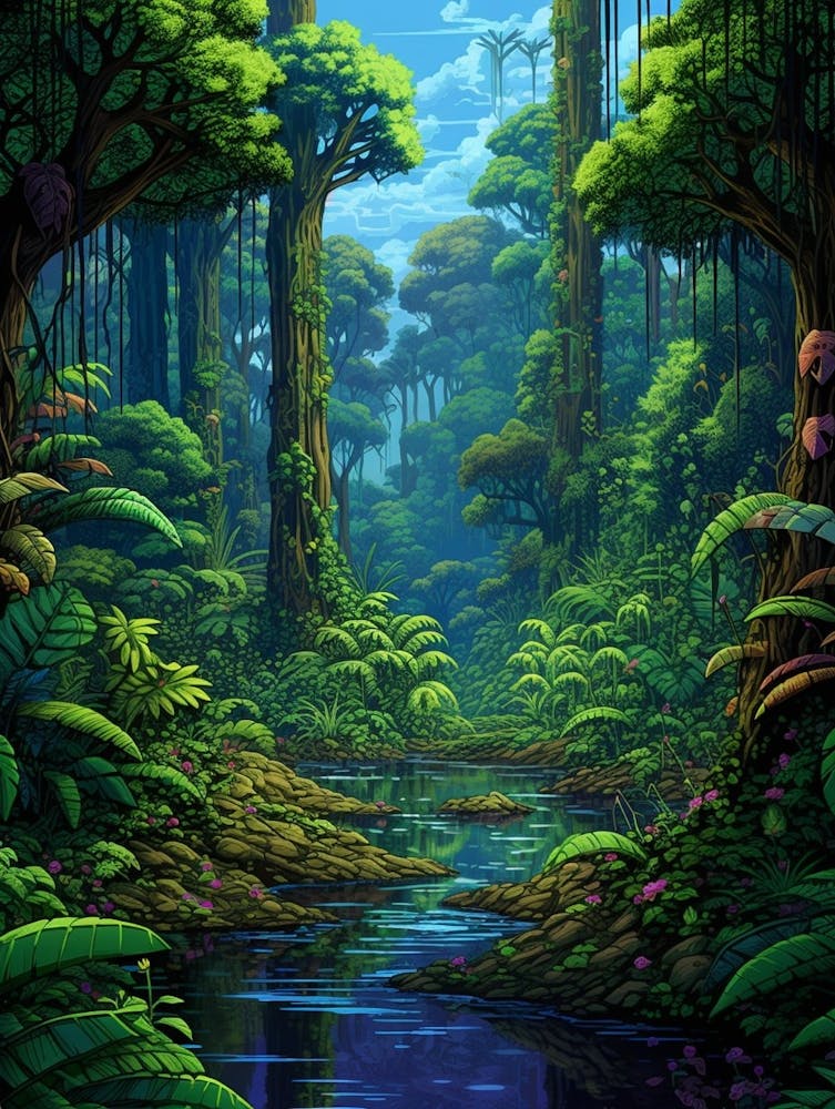 Daintree Rainforest Pixel Art 2