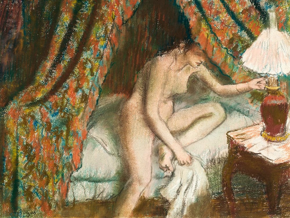 Naked Woman In Bed Retiring, Edgar Degas