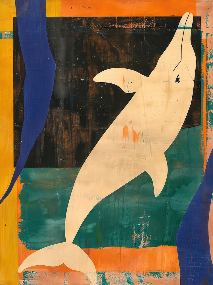 Dolphin 3 Cut Out Collage