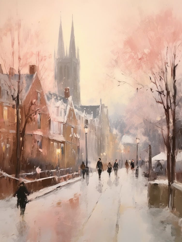 Dreamy Winter Painting Windsor United Kingdom 2