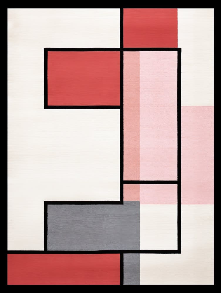 Mid Century Modularity; Geometric Abstract Symphony