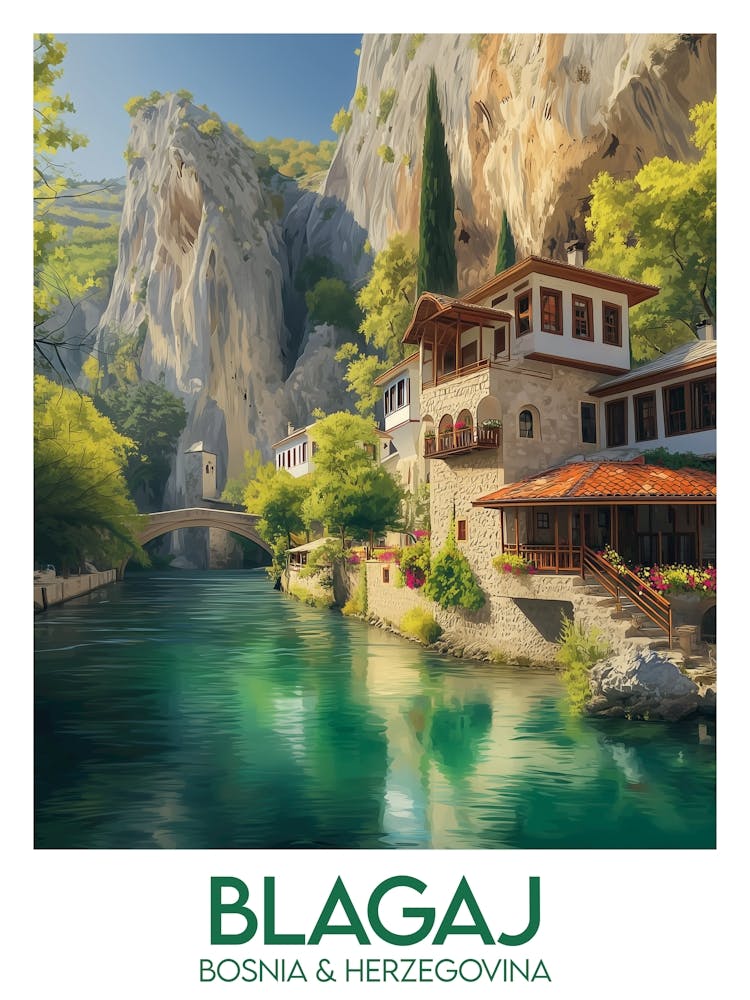 Affiche de voyage Blagaj