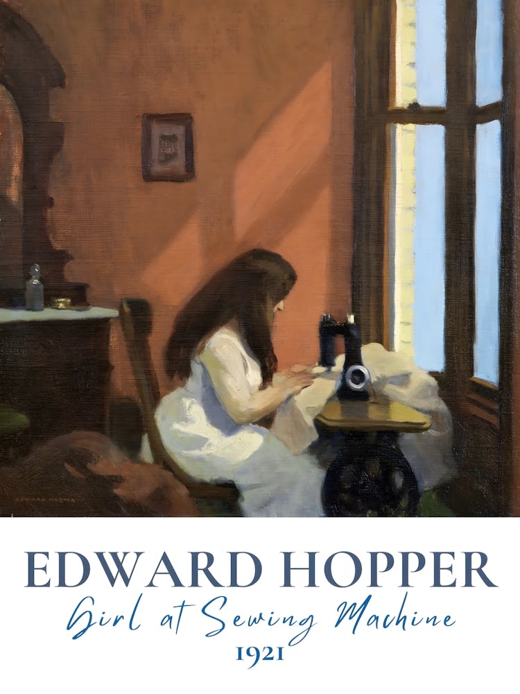 Edward Hopper Girl Of Sewing Machine