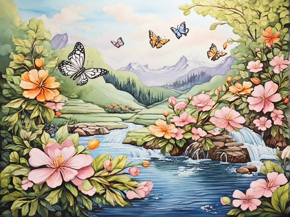 Papillons dans le jardin