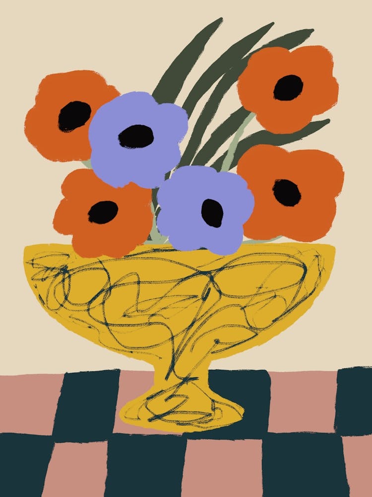 Poppies In A Vase