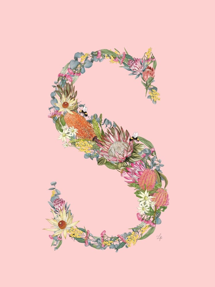 S Pink Alphabet Letter