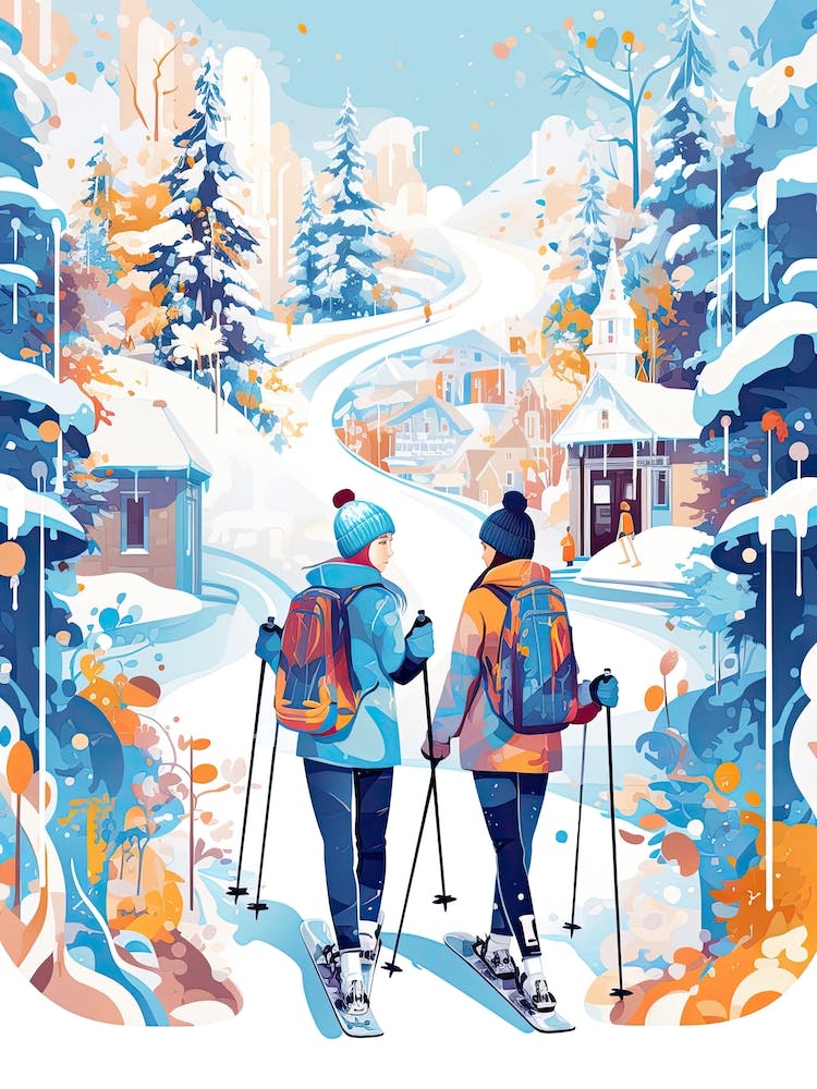 Heavenly Mountain Resort   California Nevada Usa, Ski Resort Illustration 3