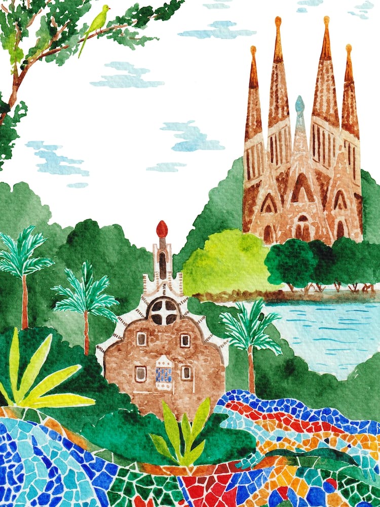 Aquarelle de Barcelone