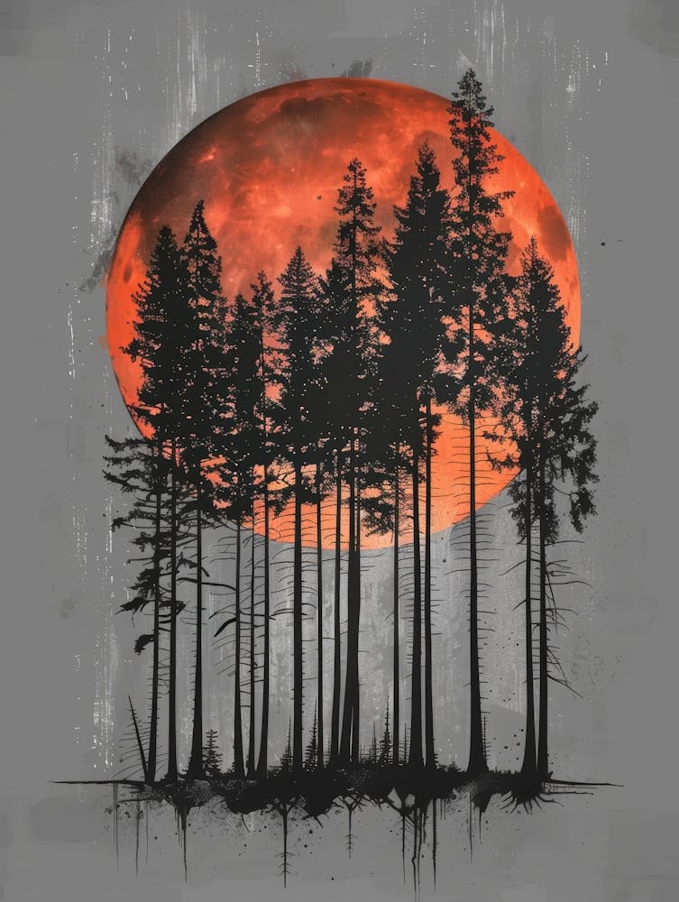 Red Moon Canvas Print
