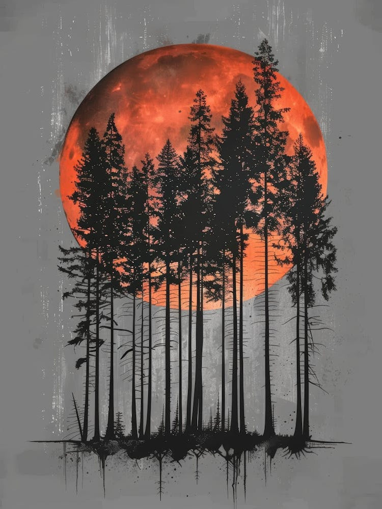 Red Moon Canvas Print