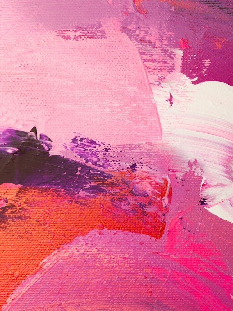 Abstract Painting Pink and Purple sfumature