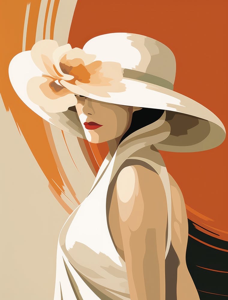 Woman In White Hat 1