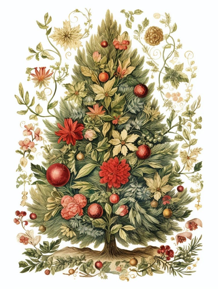William Morris Style Christmas Tree 7
