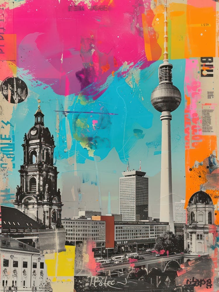 Berlin   Retro Collage Style 2