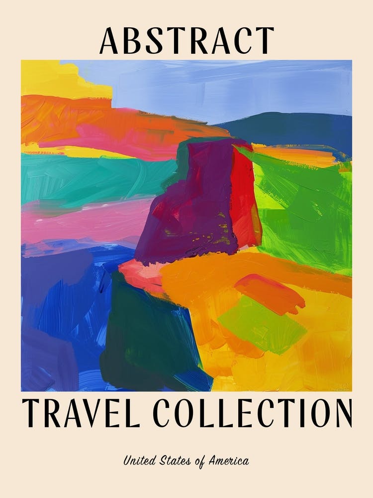 Abstract Travel Collection Poster United States Of America 5