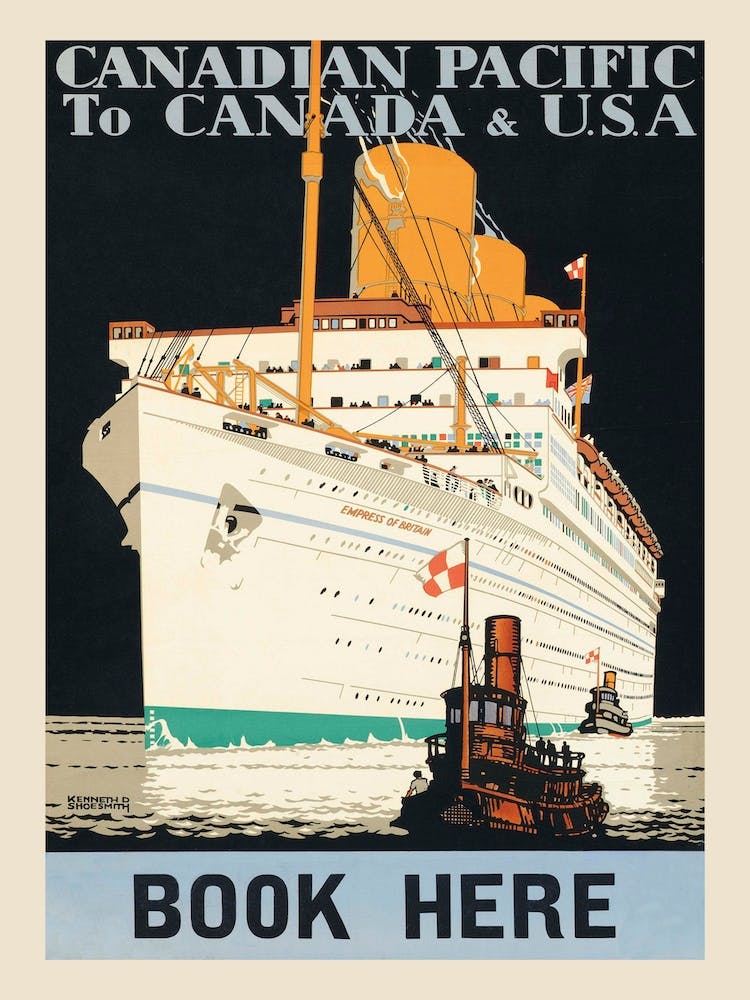 Affiche de Voyage Canadian Pacific Kenneth Denton Shoesmith