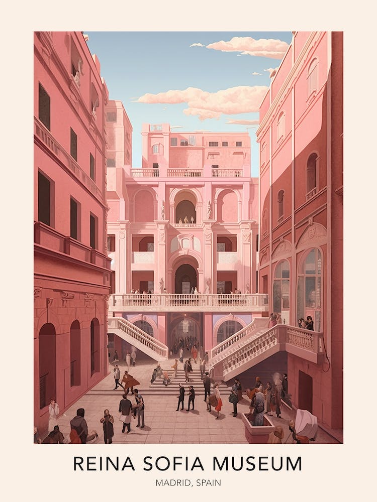 The Reina Sofia Museum Madrid Spain Travel Poster
