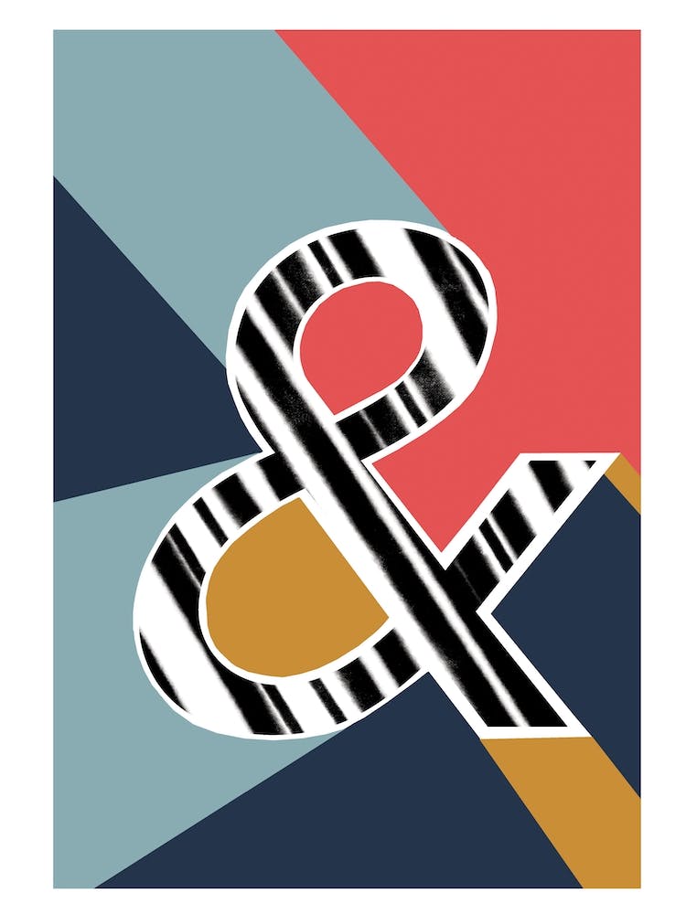 Und Ampersand Geometrische Schriftart