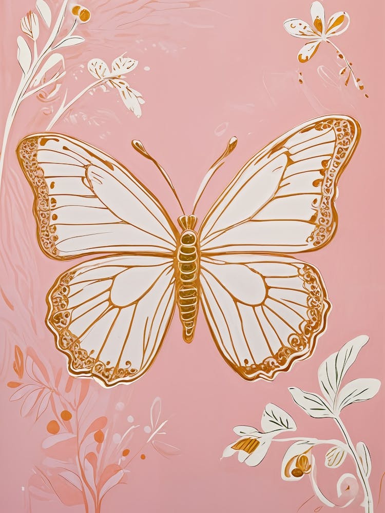 Schmetterling auf Rosa Nr. 2