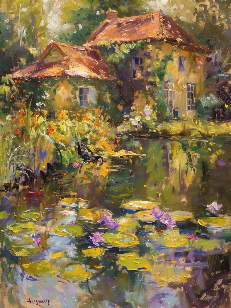  Floral Garden Summer Pond 4