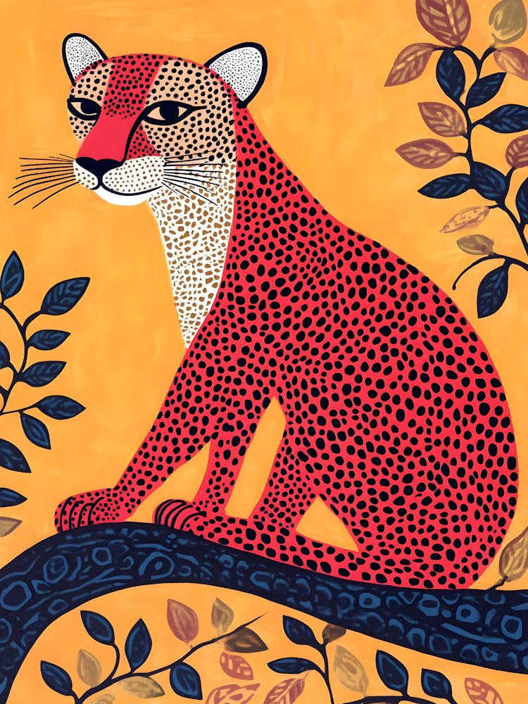 Leopard On A Branch