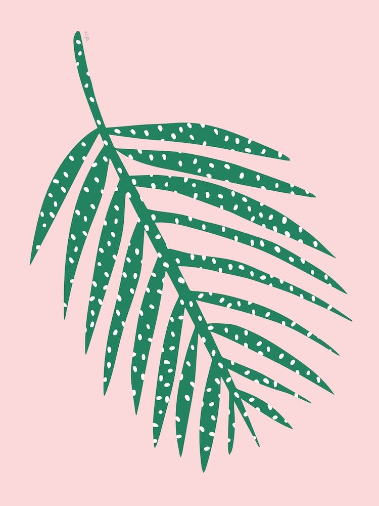 Polka Dot Leaf in Pink