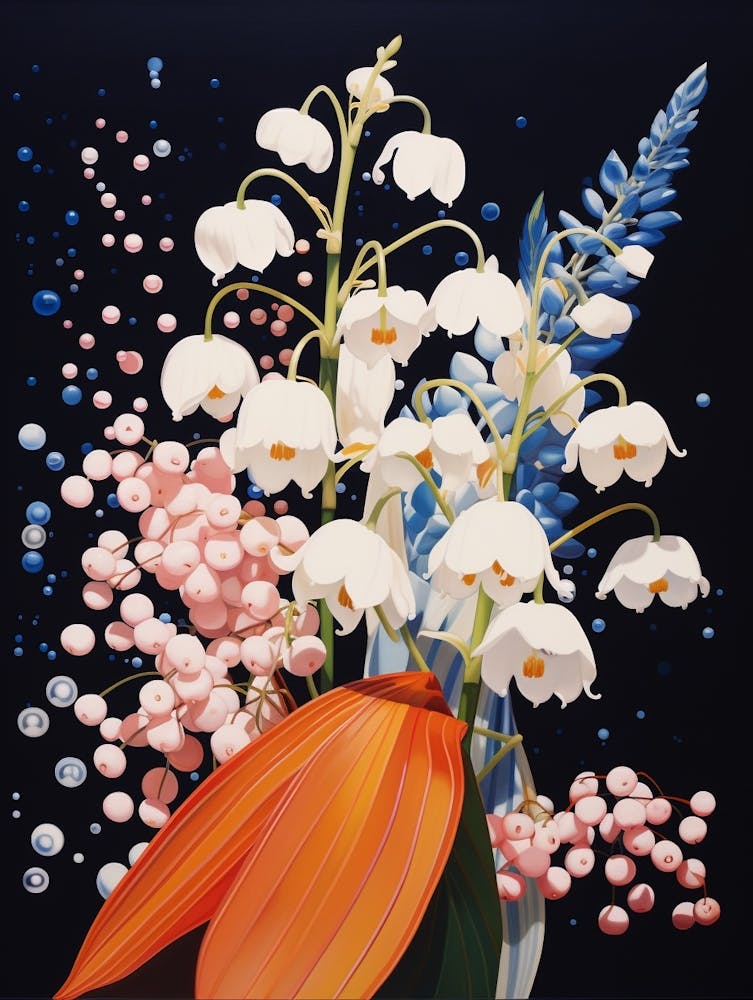 Surreal Florals Lily Of The Valley 2 Flower Painting