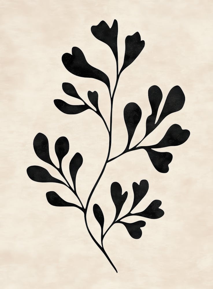 Black And White Leaf