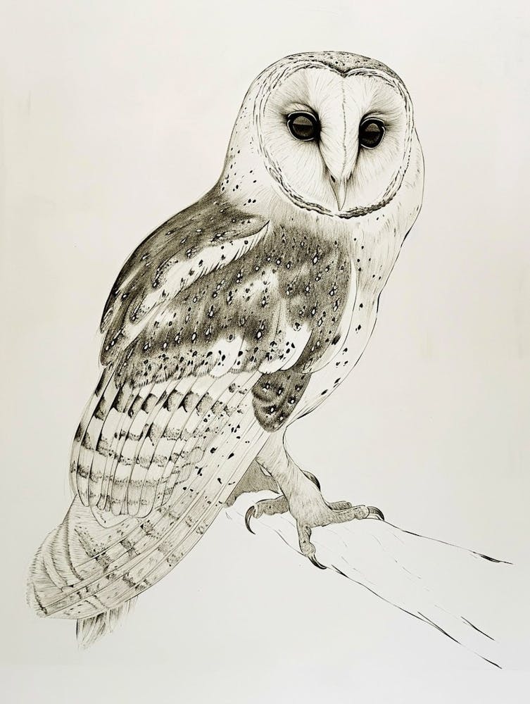 Spectacled Owl Drawing 1