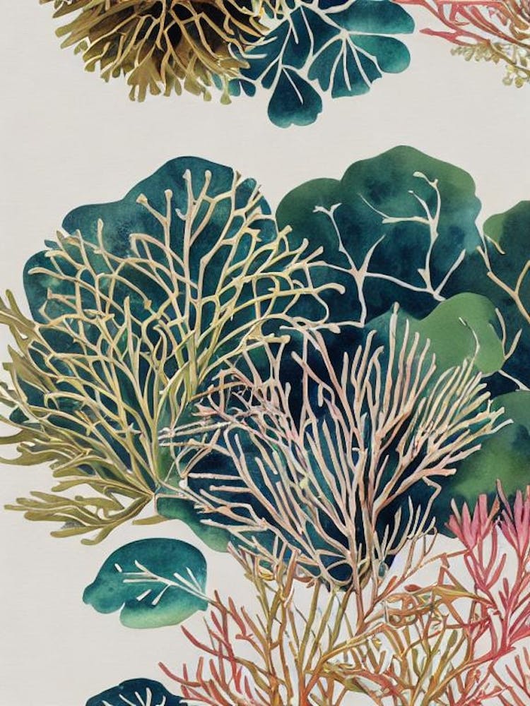 Acropora Suharsonoi 3 Vintage Graphic Watercolour