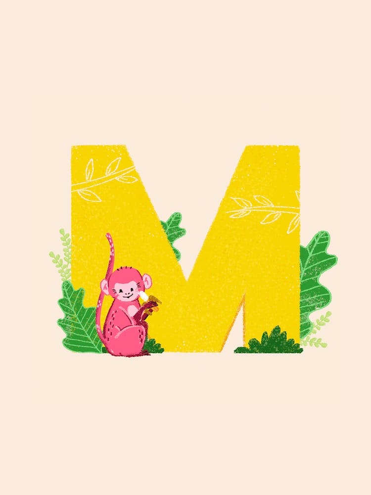 Letter M Monkey