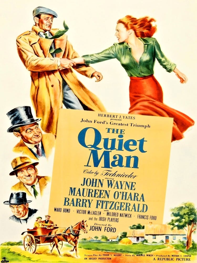 The Quiet Man Romantic Comedy Drama John Wayne Movie Poster