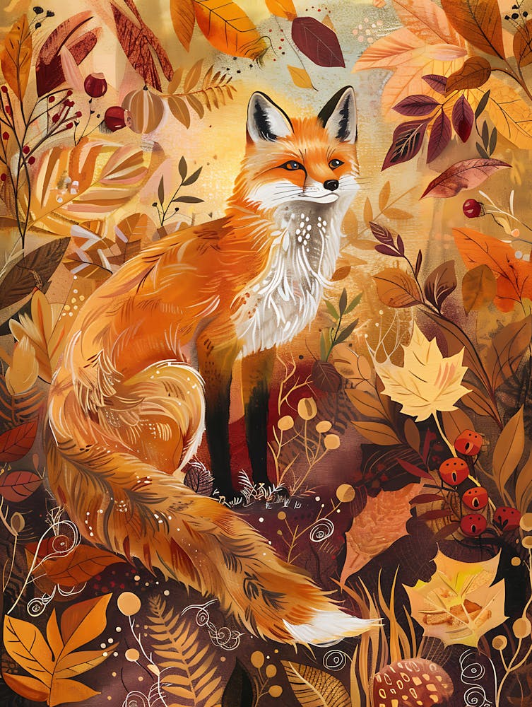 Solitary Fox In The Autumn 7