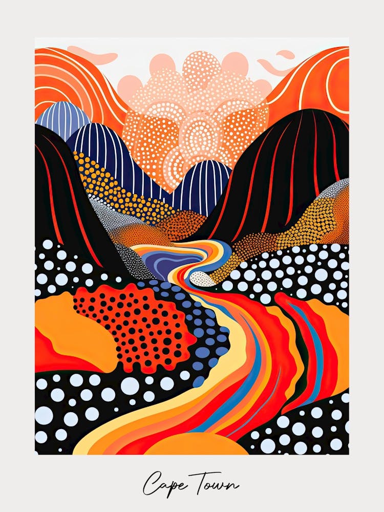 Poster Of Cape Town, Illustration In The Style Of Pop Art 4