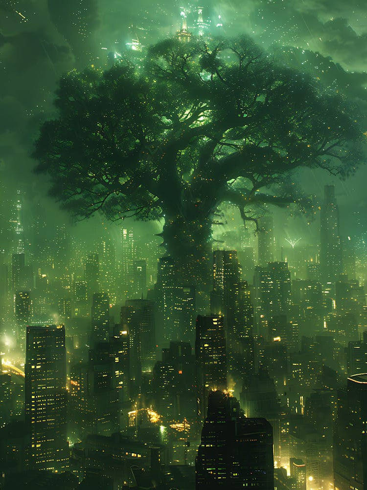 Fantasy Tree In The Middle