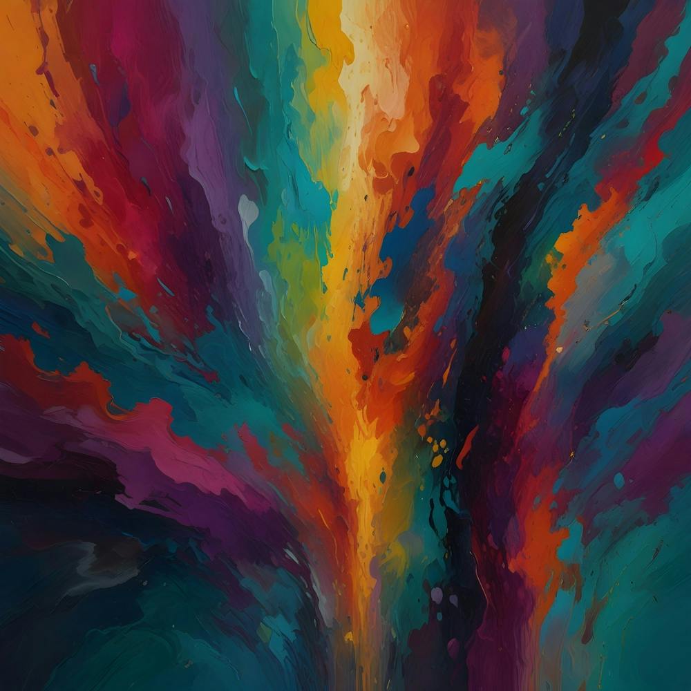 Shimmering cascade of intertwined emotions