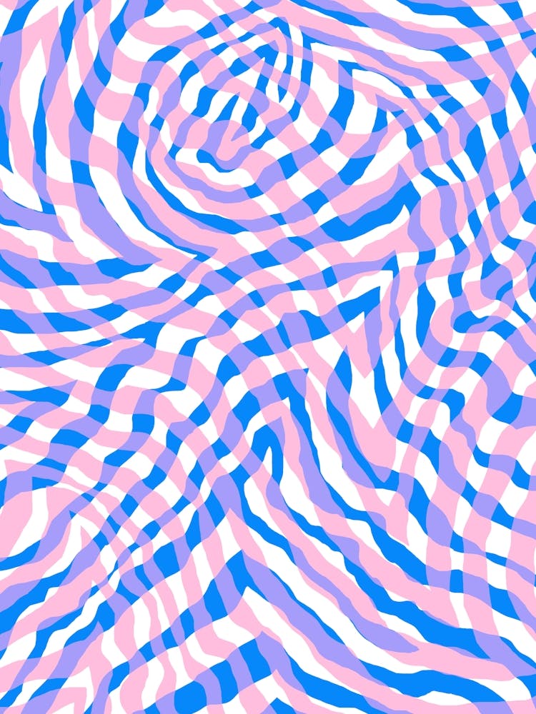 Op Art Checkerboard - Pink Blue
