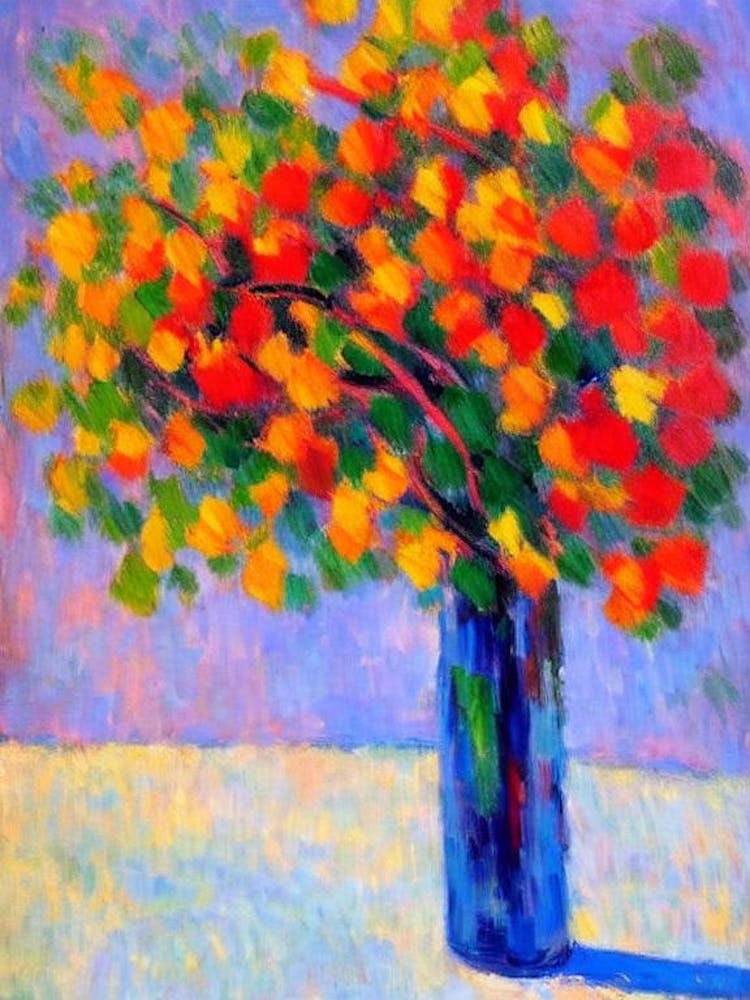 Honey Locust 1 tree Abstract Block Colour