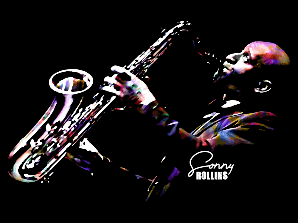 Sonny Rollins American Jazz Saxophonist Colorful