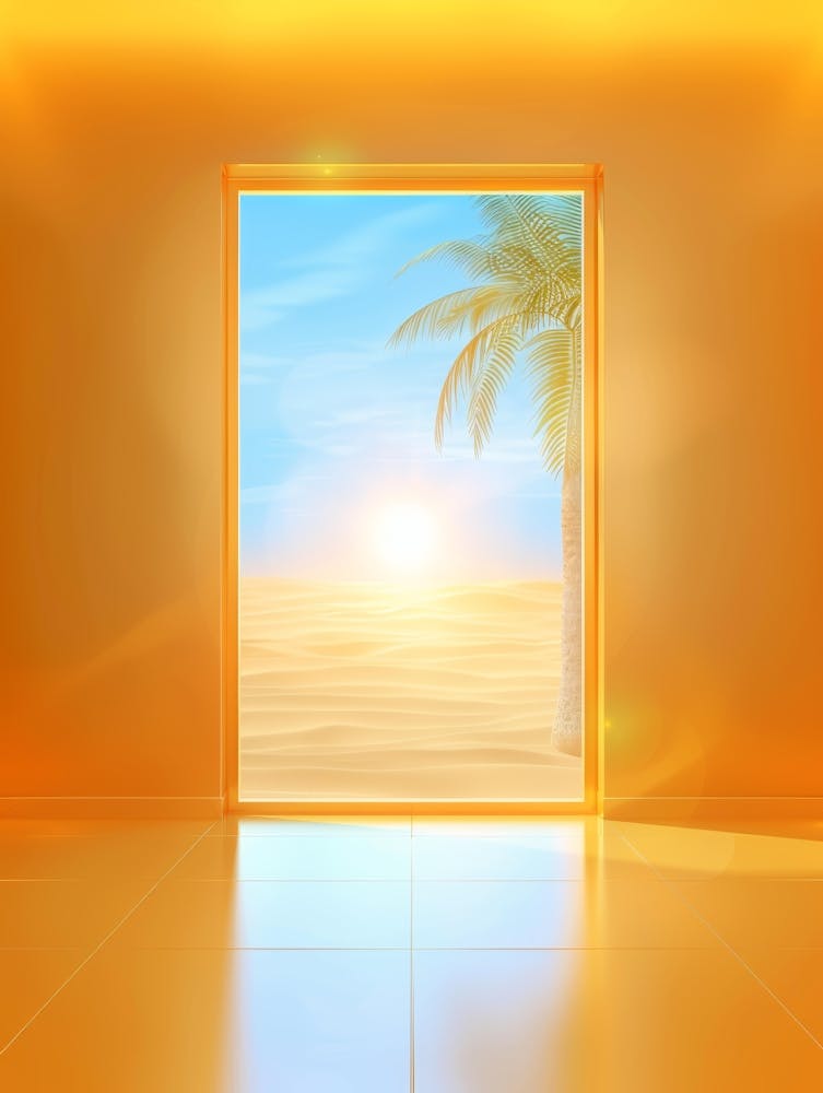 Offene Tür Zum Strand