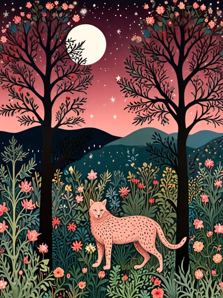 William Morris Cheetah In The Forest 1