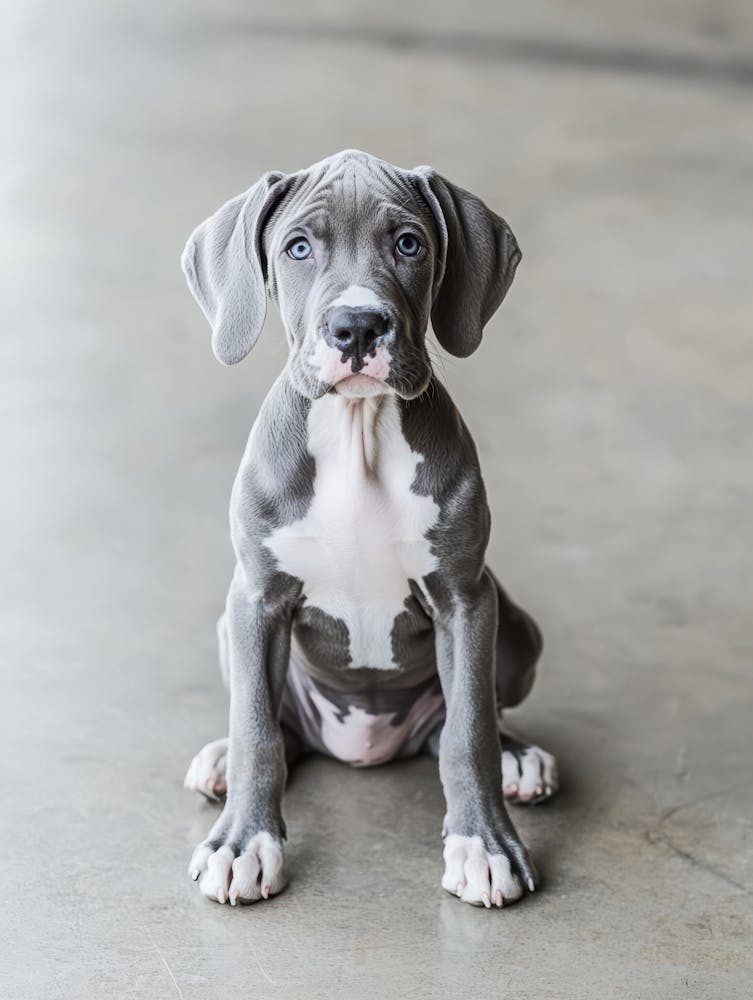 Great Dane Puppy. Generated AI.